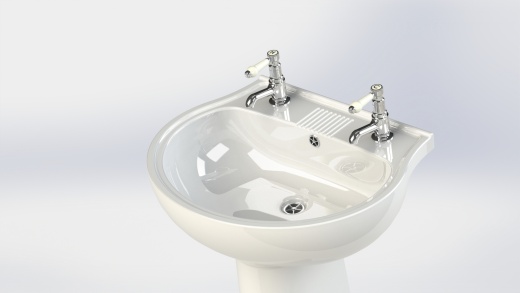 带水龙头和废水的水槽盆缩略图